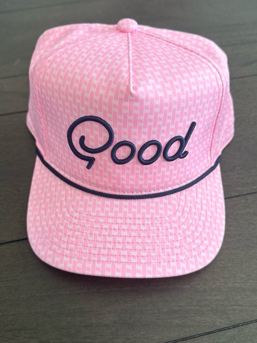 Pink 'Good' Embroidered Women's Baseball Cap